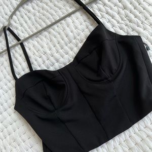 Black Zara crop top